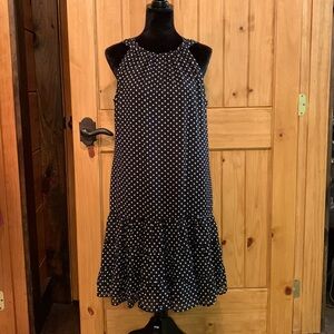 R & K BLACK/WHITE POLKA DOT DRESS Sz 10